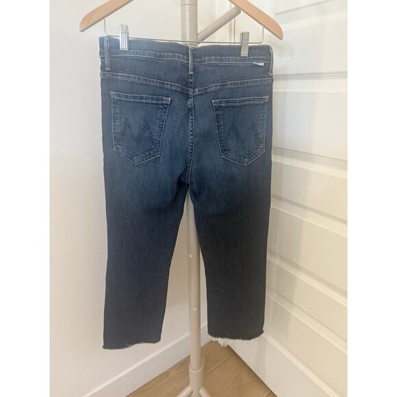 Mother The Insider Crop Step Fray Jeans Girl Crush Size 32 - Picture 11 of 12